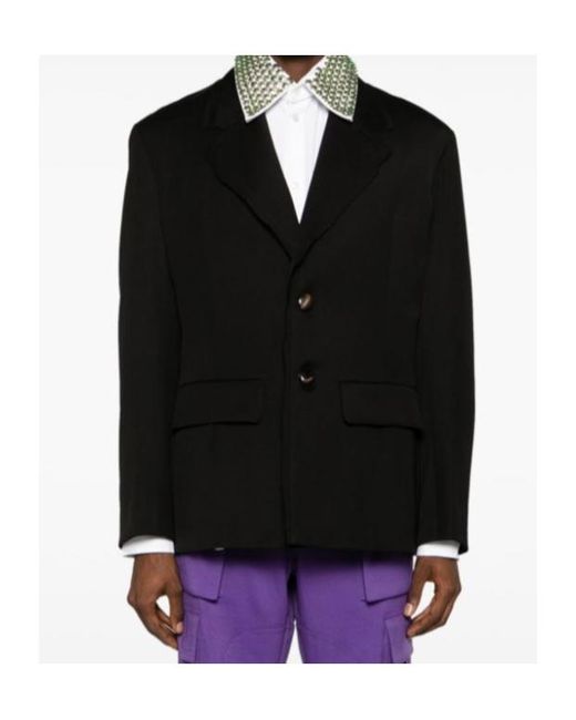 NAMACHEKO Black Beche Single-Breasted Blazer for men