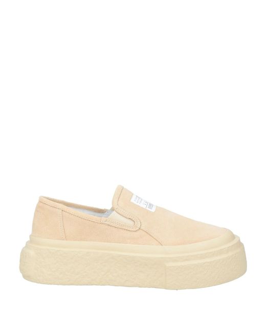 MM6 by Maison Margiela Natural Slip-On Suede Shoes