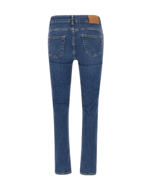 Liu Jo Blue Bottom Up Ideal Five-Pocket Trousers