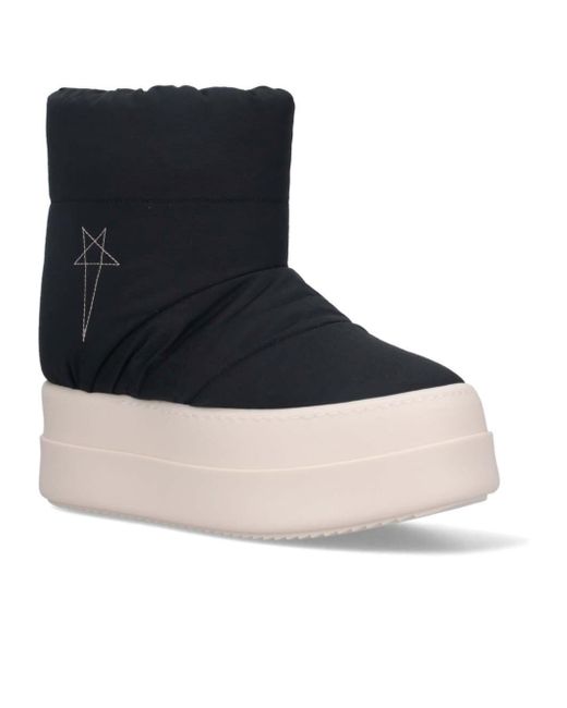 Rick Owens Blue Drkshdw Porterville Mega Bumper Low Lunar Boots
