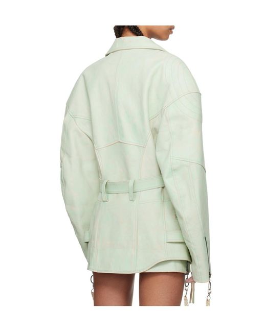 KNWLS Green Nihil Leather Jacket