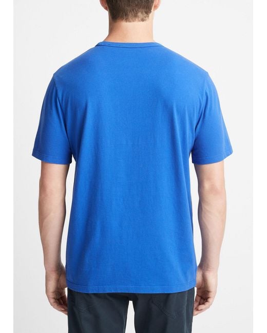 Vince Blue Short-Sleeved T-Shirt for men