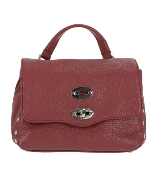 Zanellato Red Stud-Detailed Twist-Lock Baby Tote Bag