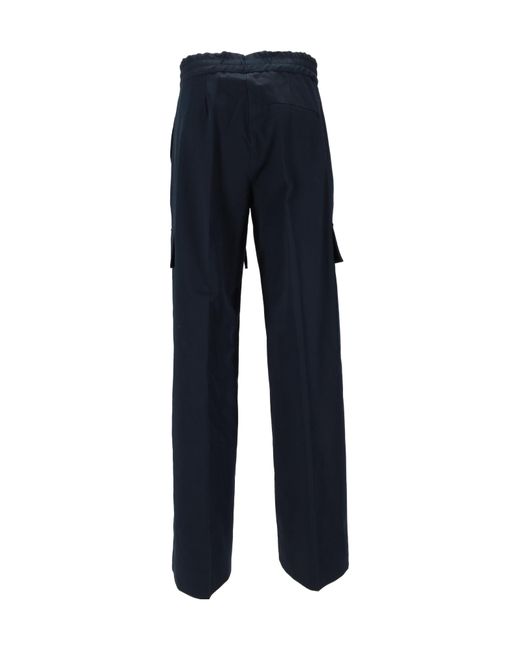 P.A.R.O.S.H. Blue Drawstring-Fastening Cargo Pants
