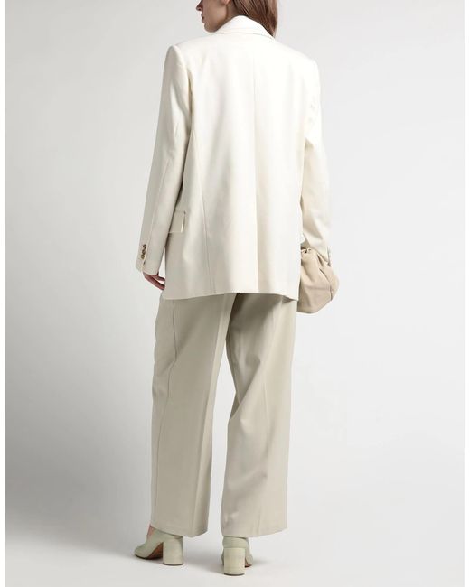MM6 by Maison Margiela White Denim Blazer