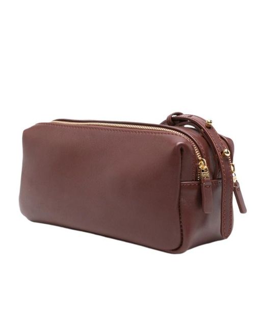 Elleme Brown Double-Zip Cross Body Bag