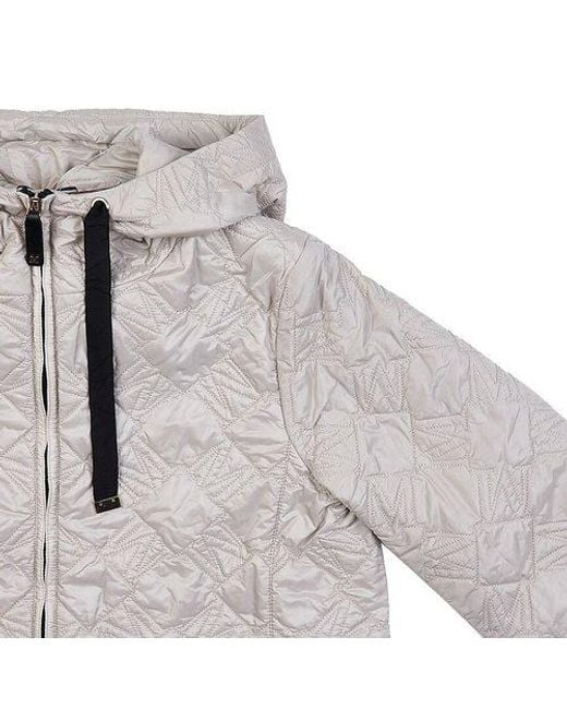Max Mara Gray Hooded Jacket