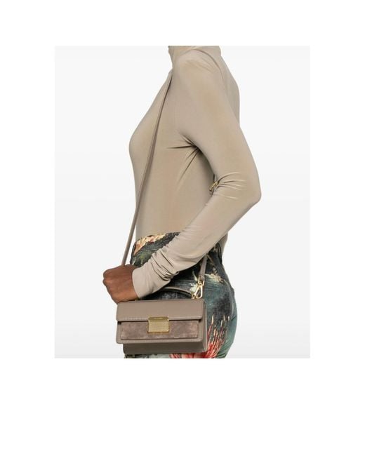 Golden Goose Deluxe Brand Metallic Small Venezia Suede-Panelled Tote Bag