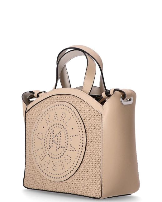 Karl Lagerfeld Brown Logo Shoulder Bag