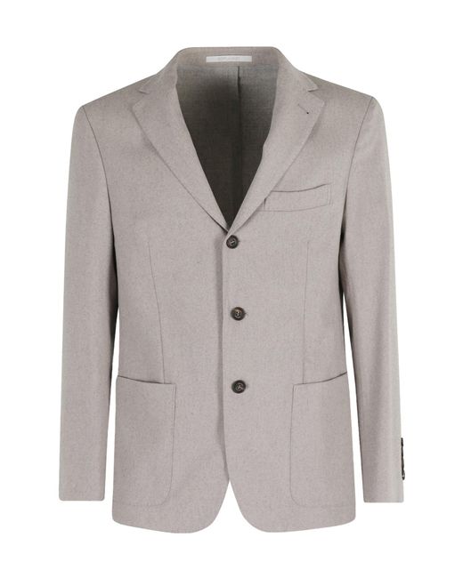 Eleventy Gray Single-Breasted Blazer for men