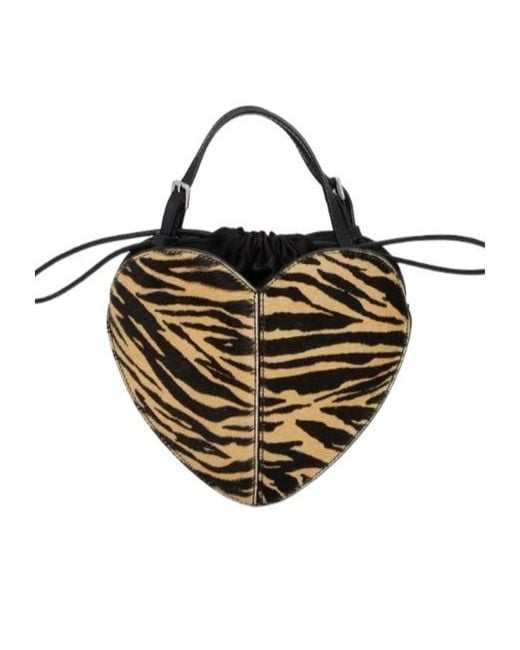 ROTATE BIRGER CHRISTENSEN Black Heart Leather Tote Bag