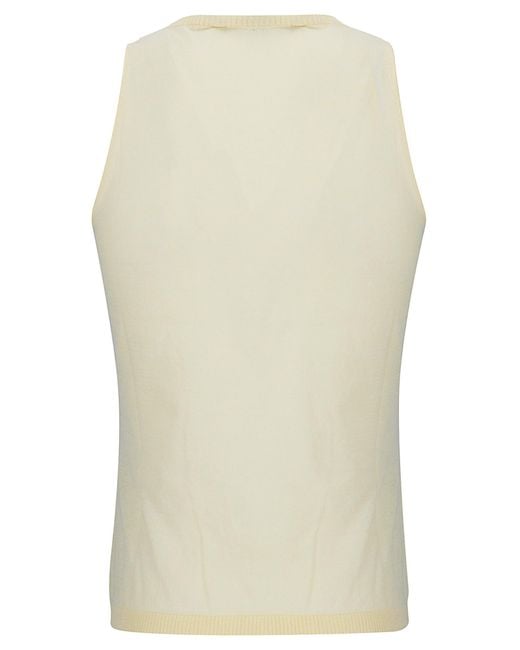 Paloma Wool Natural Sara Iii Sleeveless Knitted Top