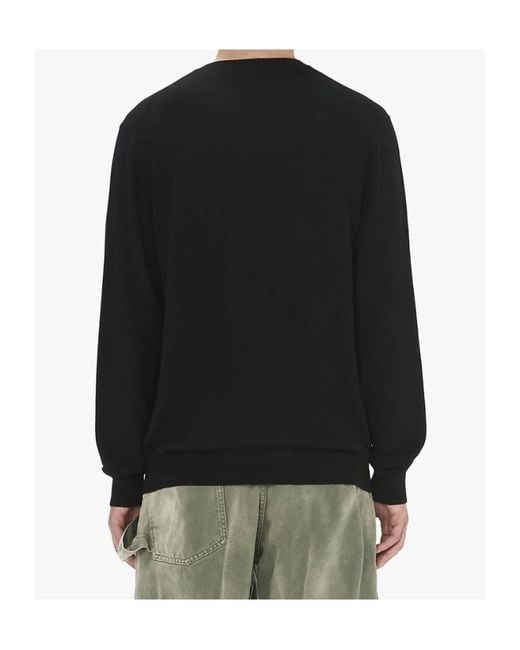 J.W. Anderson Black Jw Anderson Logo Embroidered Knit Jumper for men