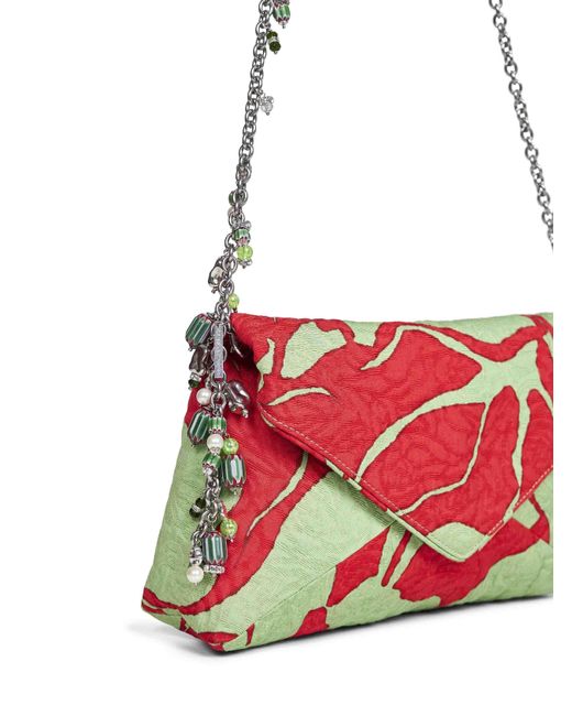 Dries Van Noten White Beaded Chain Shoulder Bag