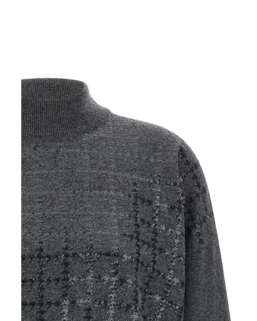 Brunello Cucinelli Gray Long-Sleeved Knitwear