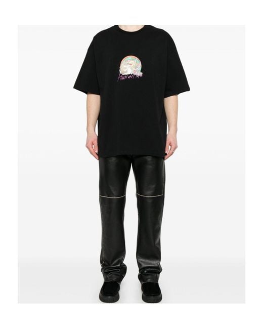 Martine Rose Black Graphic Printed Crewneck T-Shirt for men