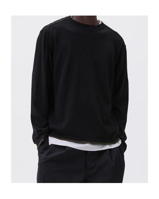 Margaret Howell Black Mhl. Tipped Thermal for men