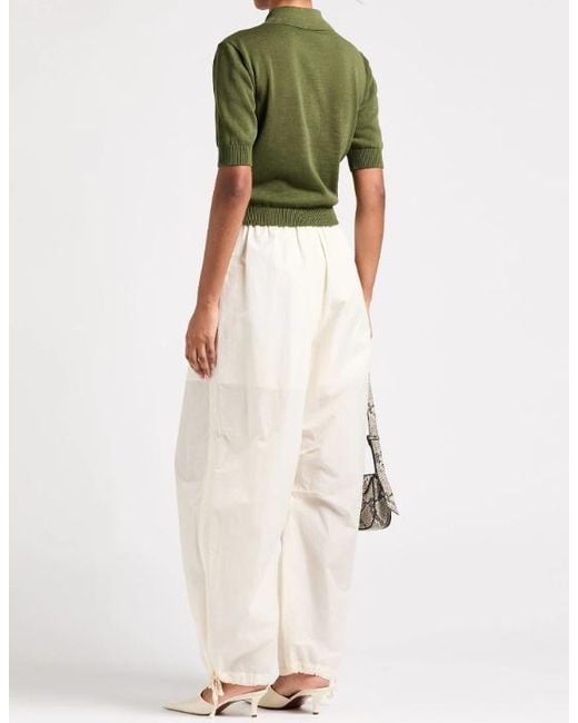 Saint Laurent Green Short-Sleeved Sweater