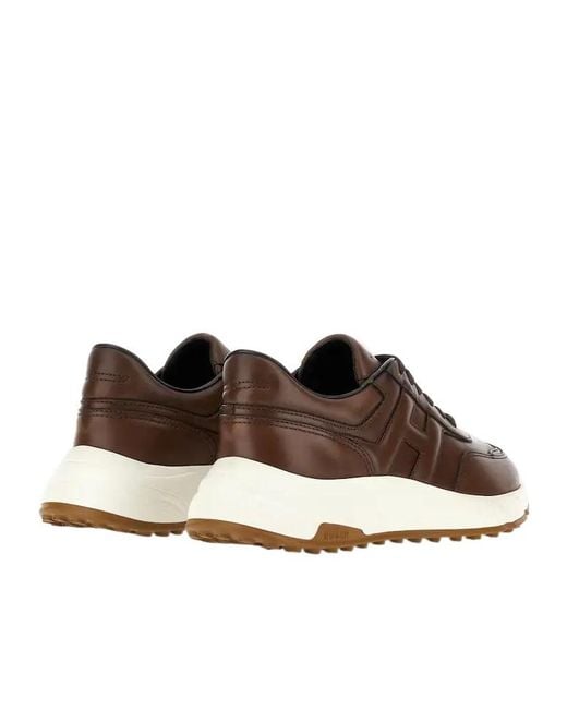 Hogan Brown Hyperlight Lace-Up Sneakers for men