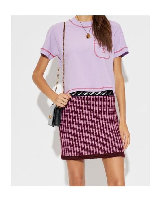 Versace Purple Crew-Neck T-Shirt