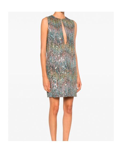 Missoni Gray Sequin-Embellished Metallic-Thread Mini Dress