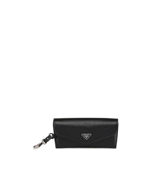 Prada Black Saffiano Leather Eyeglasses Case for men