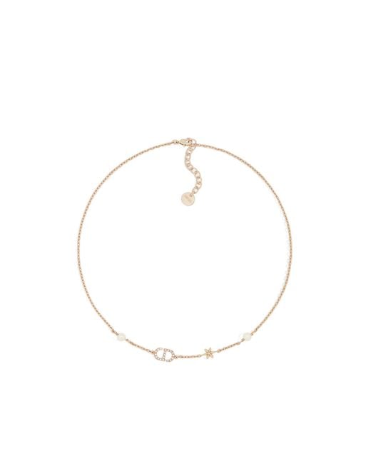 Dior White Petit Cd Daisy Necklace