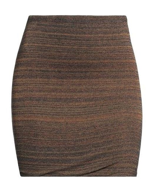 Isabel Marant Brown Solid-Color Knit Midi Skirt