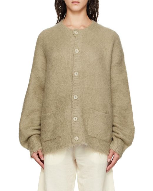 Acne Natural Long Sleeved Button-Up Cardigan for men