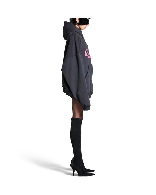 Balenciaga Ciao Bello Pulled Hoodie Large Fit in Blue | Lyst