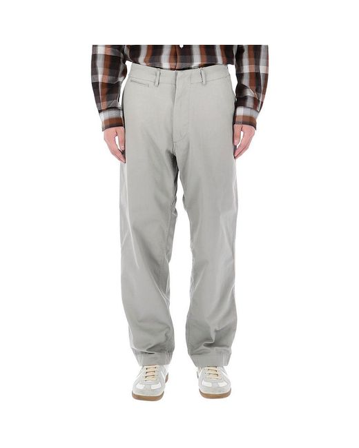 Nanamica Gray Casual Pants With Belt Loops for men