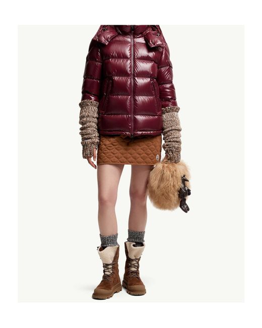 Moncler Red Maire Zip-Up Hooded Jacket