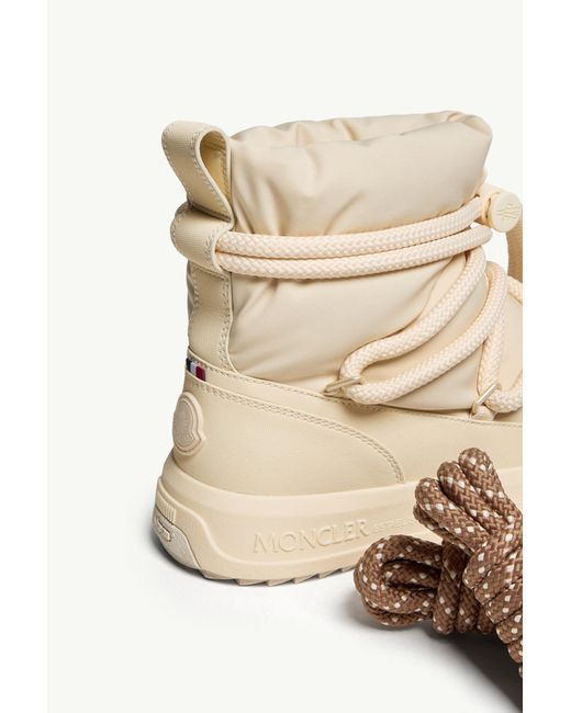 Moncler Natural Logo Patch Padded Lace-Up Boots