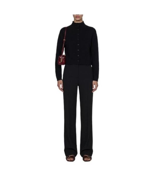 Khaite Black Solid-Colored Buttoned Knitwear