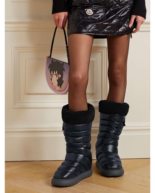 Moncler Blue Gaia Boots