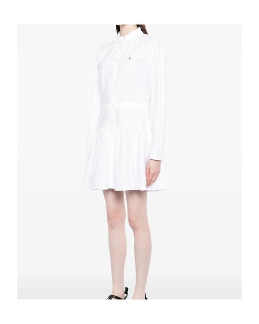 Ralph Lauren White Polo Buttoned Shirt Dress