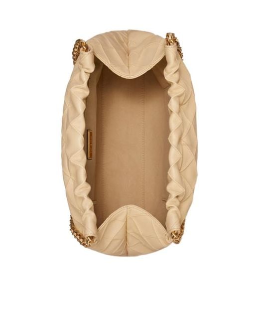 Tory Burch Natural Fleming Drawstring Hobo Bag
