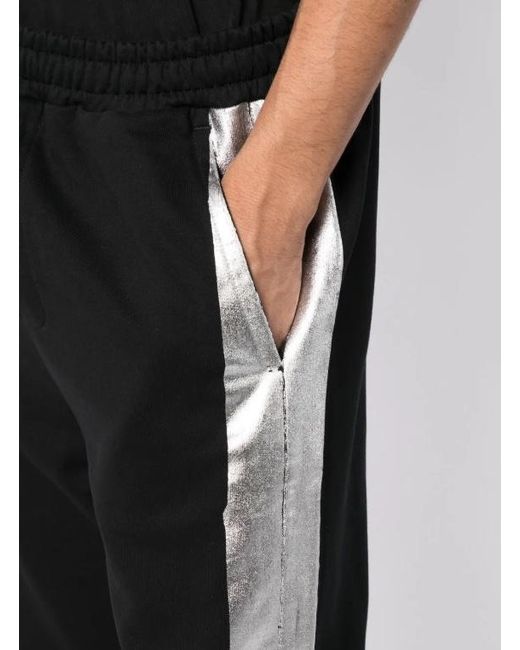 Helmut Lang Black Metallic-Detail Track Pants for men