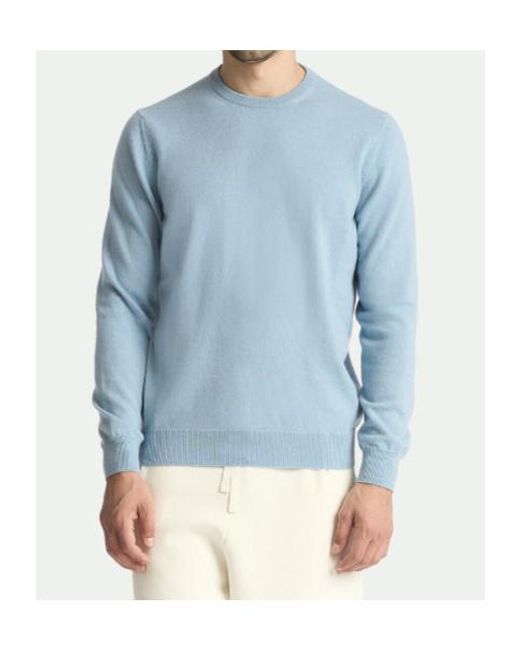 Malo Blue Sandro Crew Neck for men