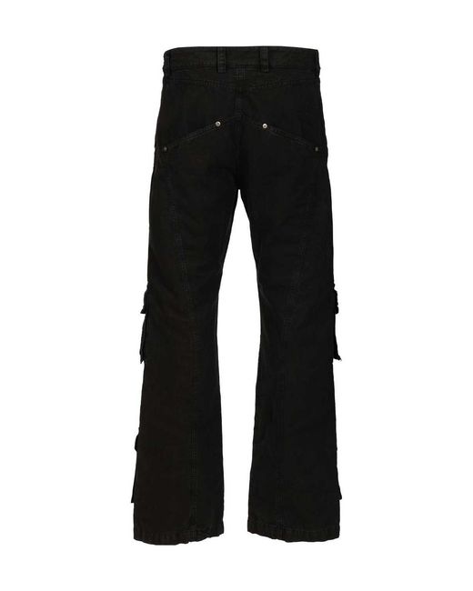Off-White c/o Virgil Abloh Black Logo Embroidered Cargo Pants for men