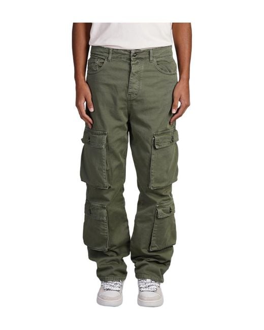 Barrow Green Logo Patch Cargo Jeans for men