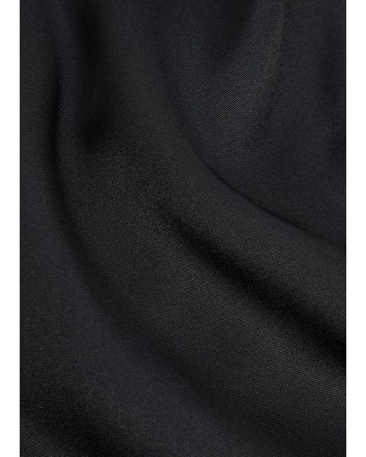 Vince Blue Double-Layered V-Neck Silk-Blend Top