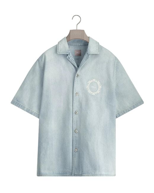 Dior Blue Short-Sleeved Shirt for men
