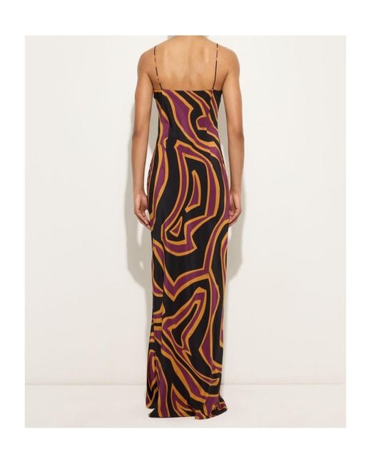 Emilio Pucci Brown Labirinto Print Crêpe De Chine Dress