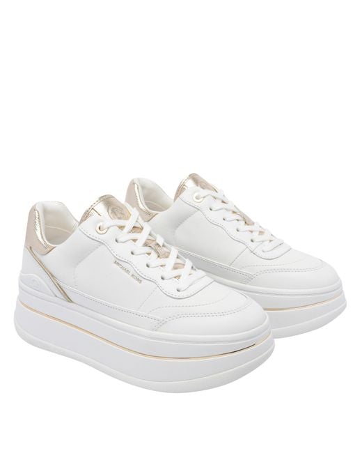 Michael Kors White Michael Hayes Platform Lace-Up Sneakers