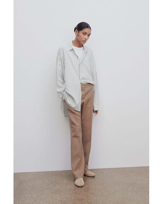 The Row Brown Baer Wool Trousers