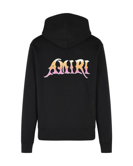 Amiri Black Gradient Logo Hoodie for men