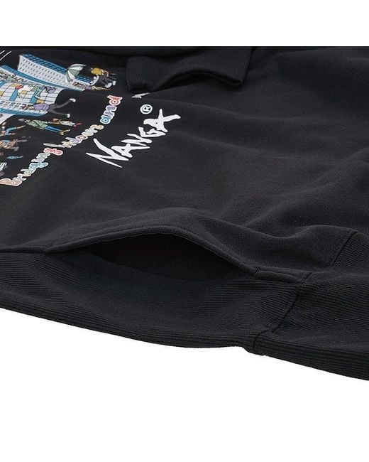 NANGA Black Crew Neck Sweatshirt for men