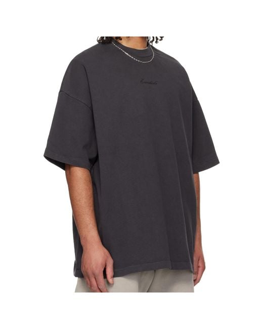 Fear Of God Black Short-Sleeved Crewneck T-Shirt for men