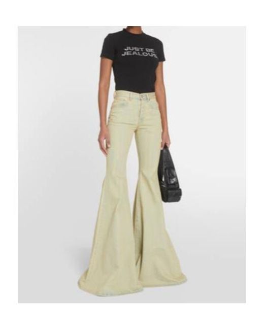 Vetements Green High-Rise Flared Jeans
